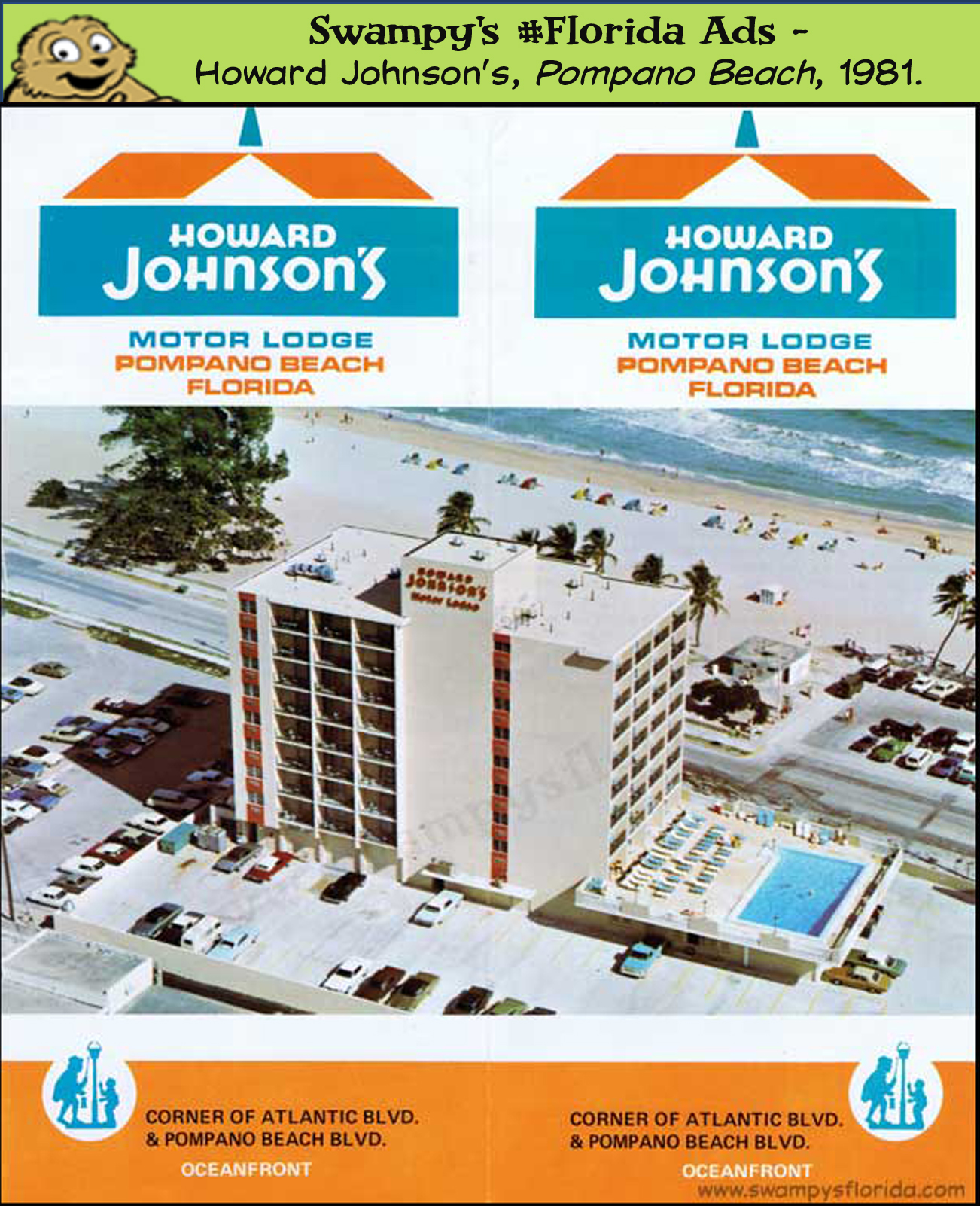 Swampy's Florida Tuesday Ads: Howard Johnson's, Pompano Beach, 1981. –  Swampy's Florida